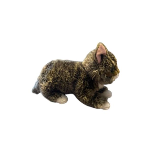 Cuddle Barn Lil Bub Tabby Cat Kitten Kitty Big Green Eyes Plush Stuffed Toy 18" - Picture 8 of 13
